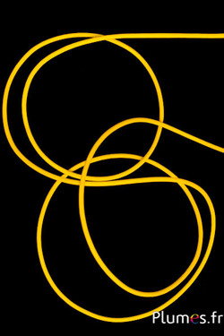 Lacet en cuir - épaisseur 3 mm - jaune